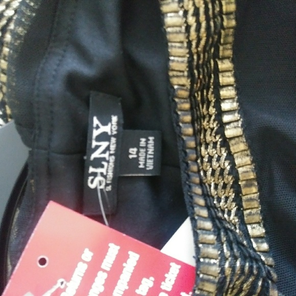 SLNY Black and Gold Detail Dress - Picture 2 of 7